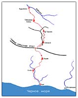 Схема маршрута Хадыженск - Аше.